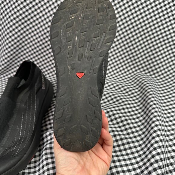 Salomon Pulsar Reflective Advanced All Black Slip On Sneaker Shoe Women's 9.5 - Picture 8 of 8